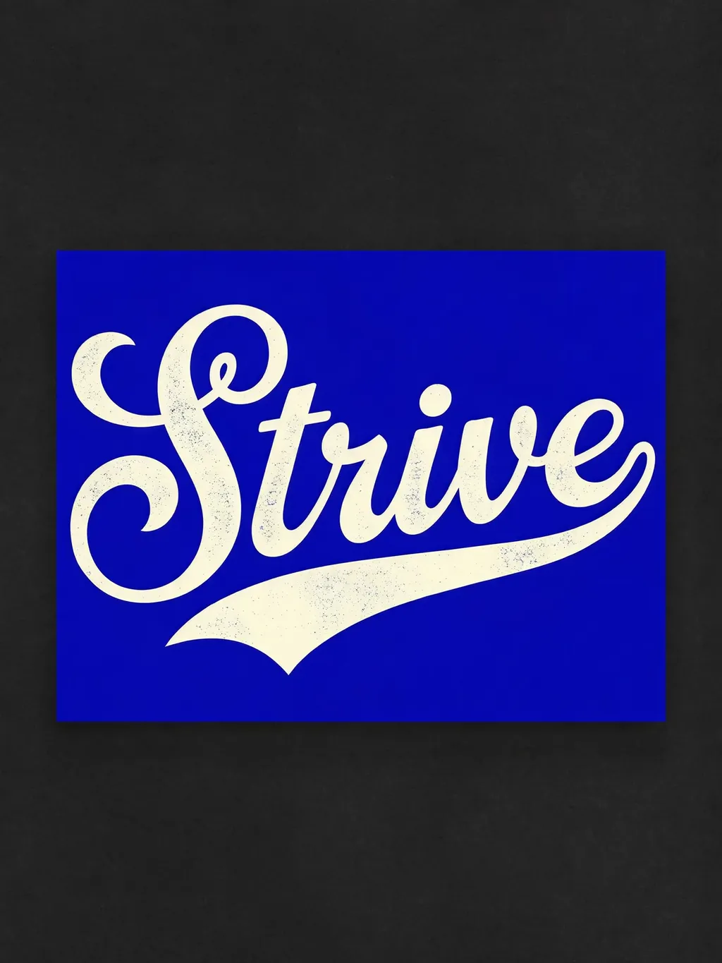 Example script quote typography graphic on charcoal