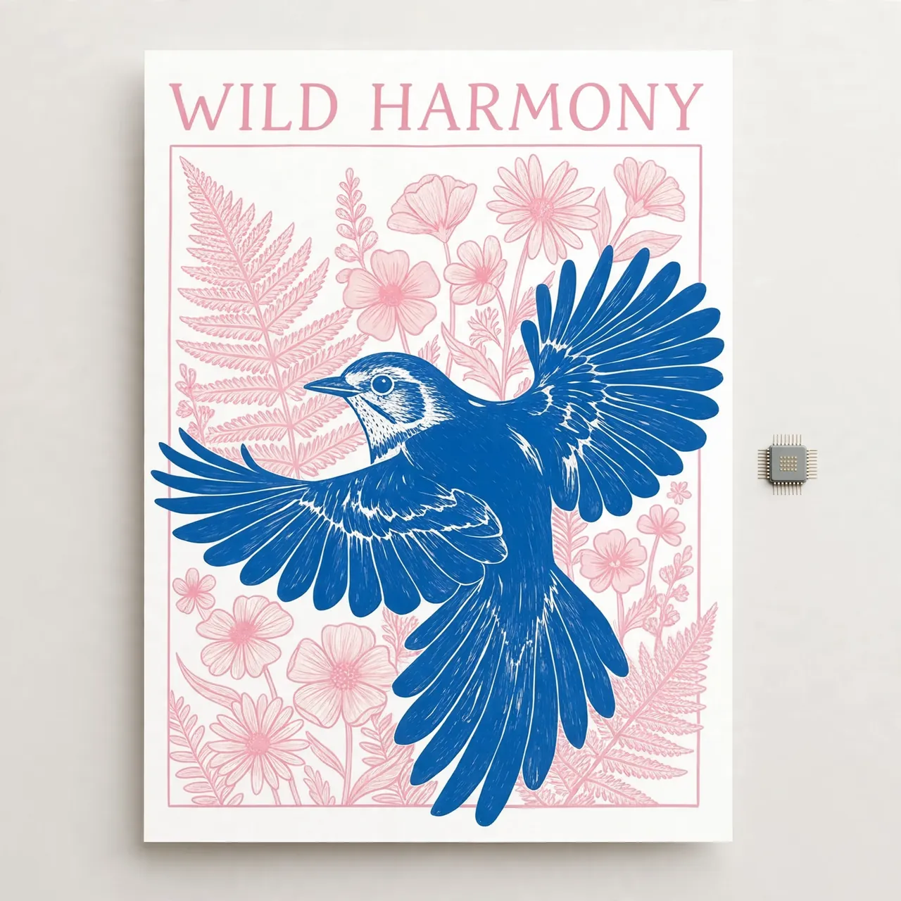 Freshly generated example poster artwork on a clean studio backdrop