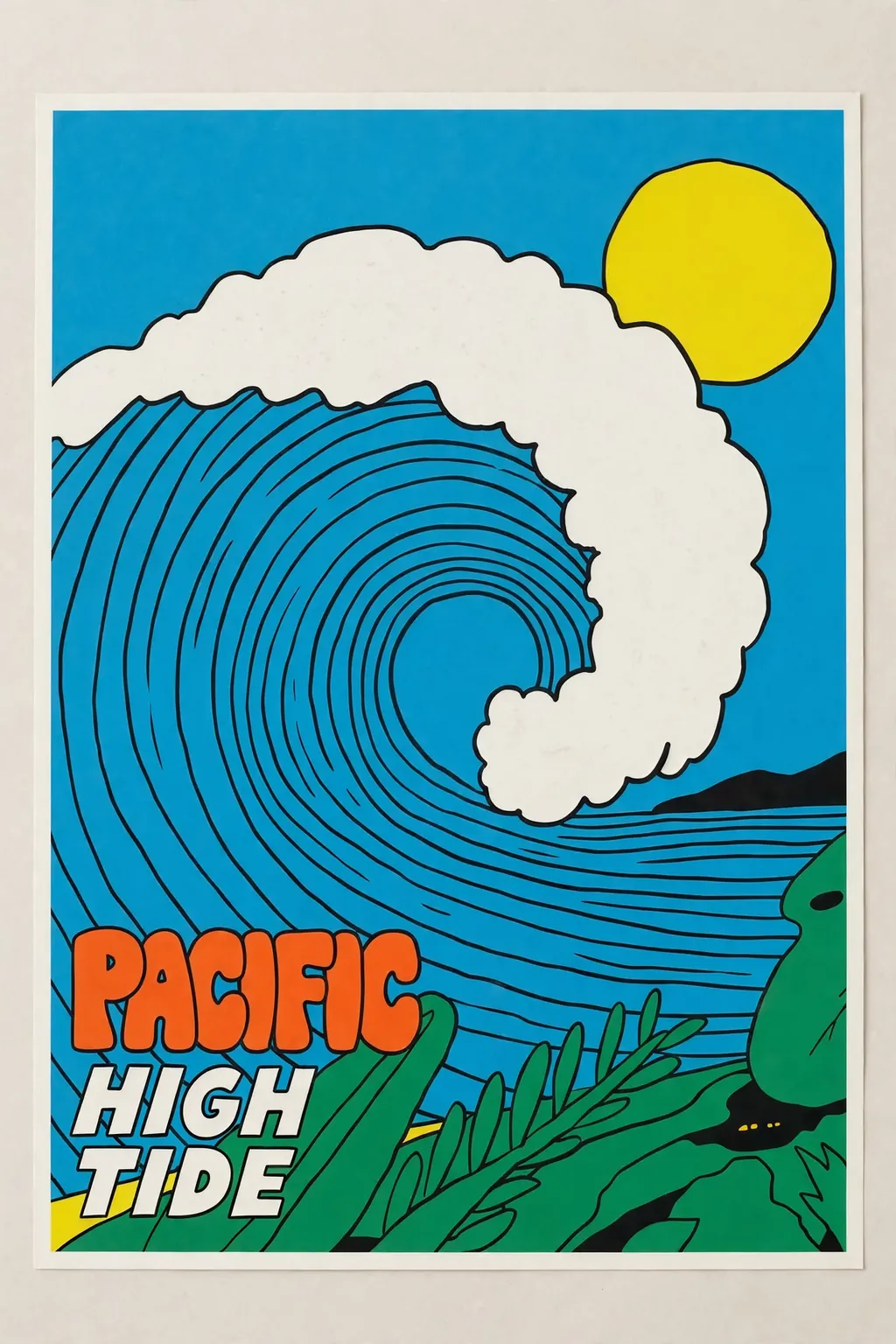 Example retro city sign lettering poster art
