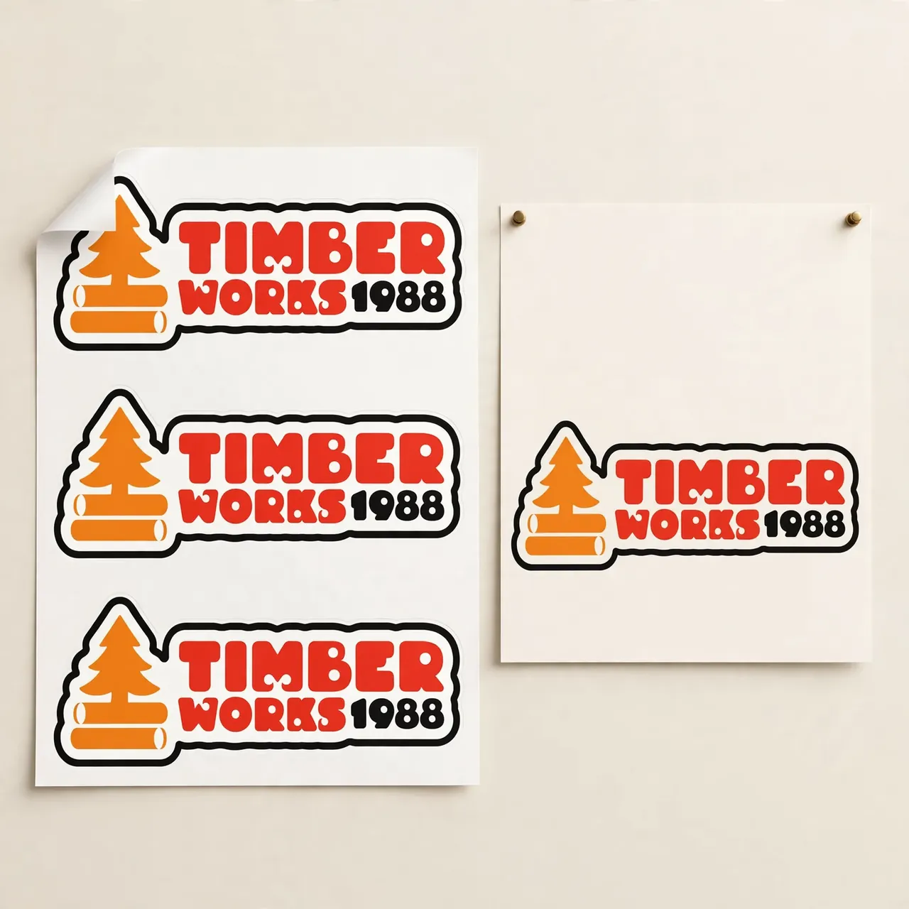 Stickers and posters example product