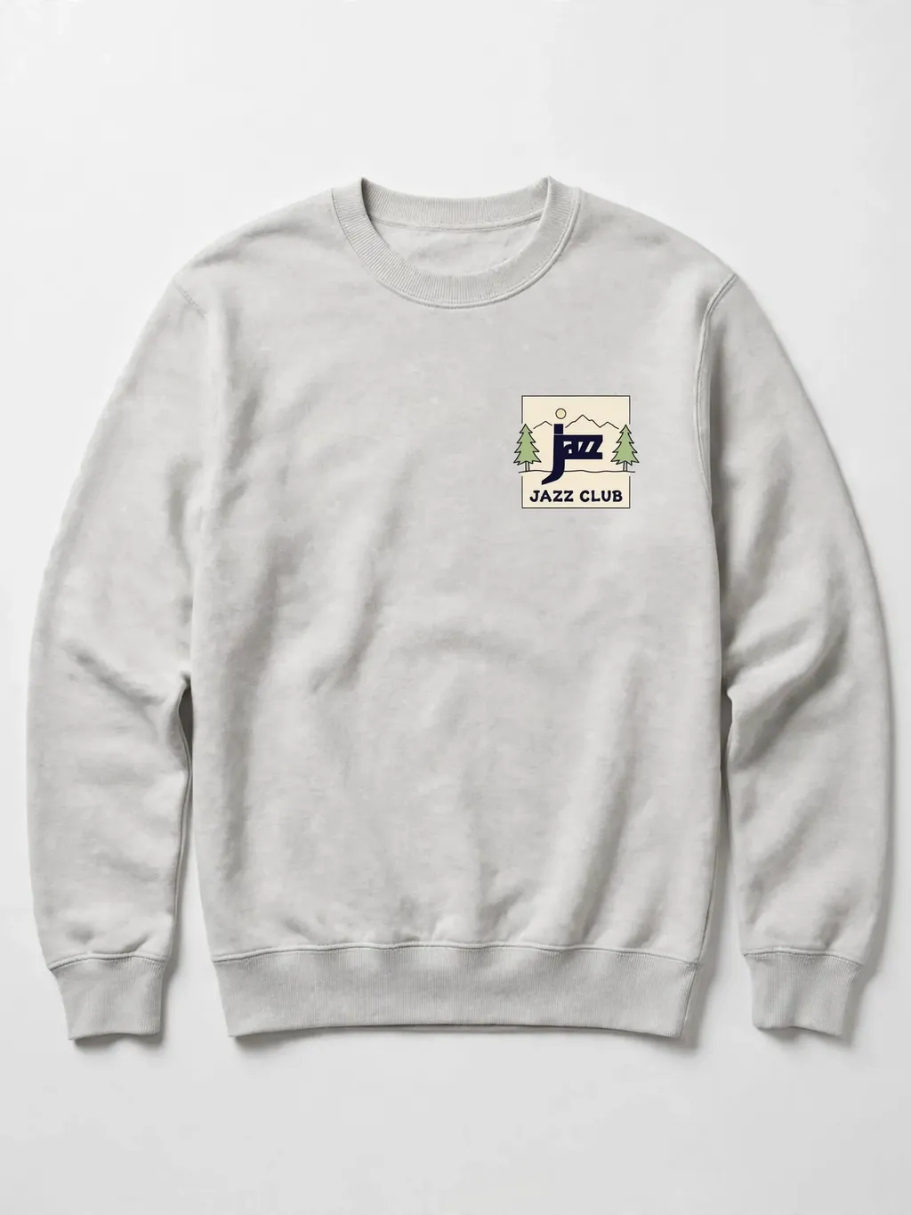 Crewneck sweatshirt with a small chest graphic