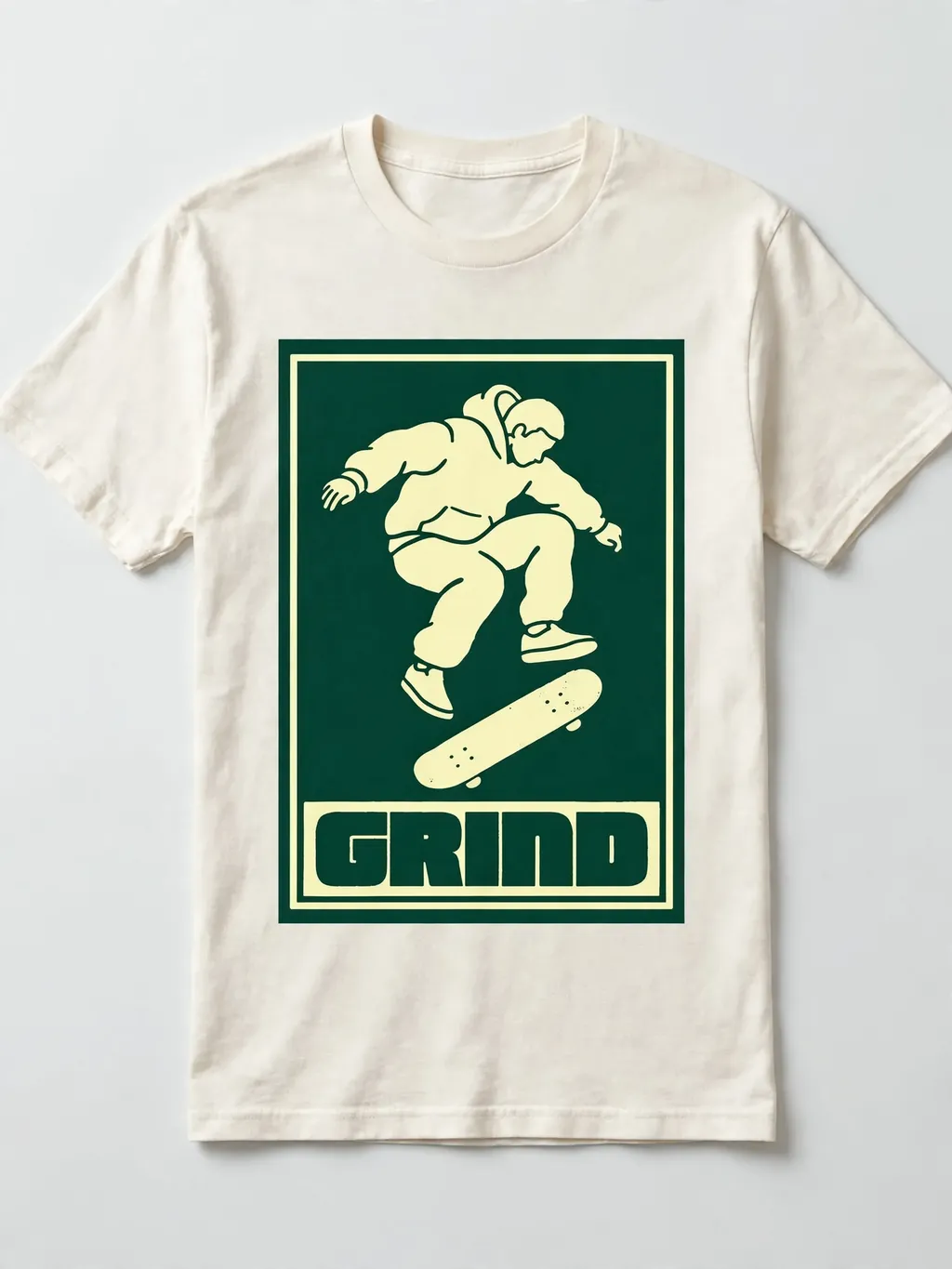 Heavyweight cotton tee with a centered chest graphic